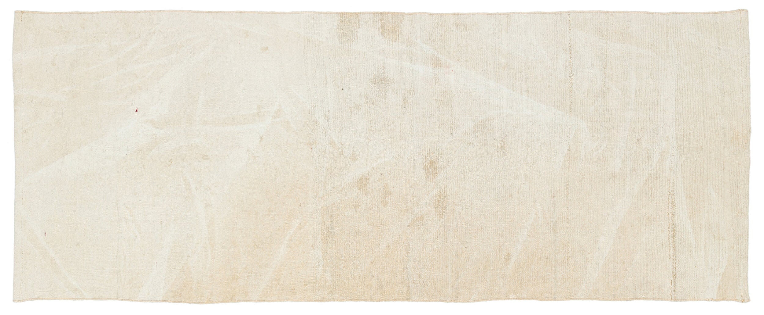 Girit Beige Striped Wool Handmade Area Rug 2'9" x 6'10"