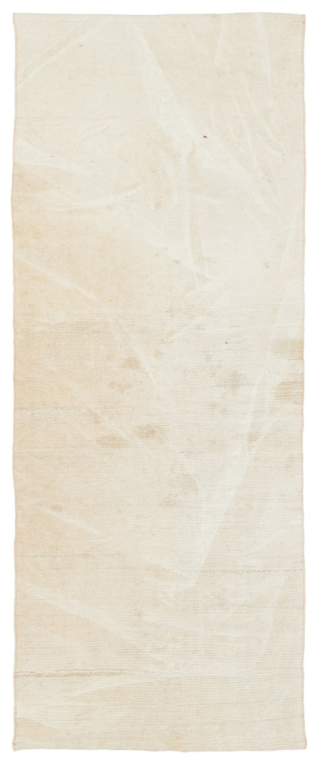 Girit Beige Striped Wool Handmade Area Rug 2'9" x 6'10"