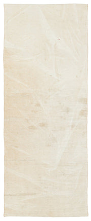 Girit Beige Striped Wool Handmade Area Rug 2'9" x 6'10"