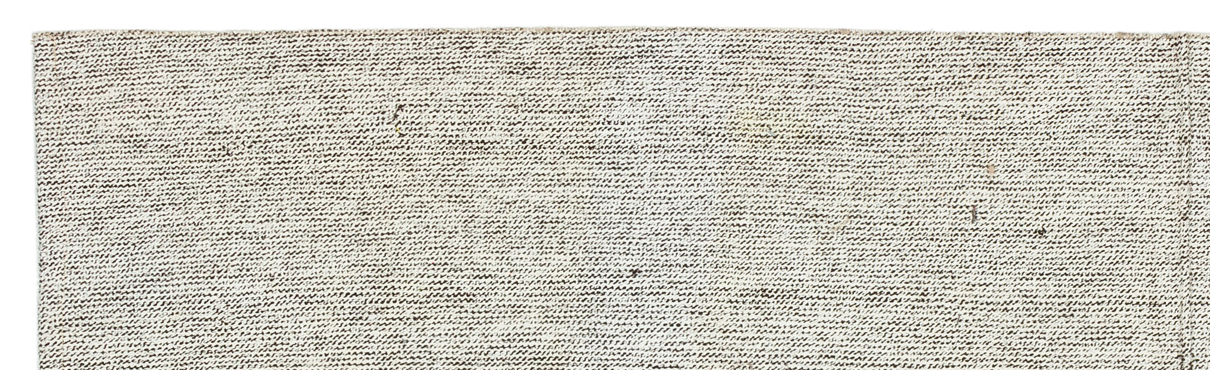 Girit Beige Striped Wool Handmade Area Rug 2'2" x 7'3"