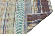Girit Beige Striped Wool Handmade Area Rug 3'4" x 11'9"