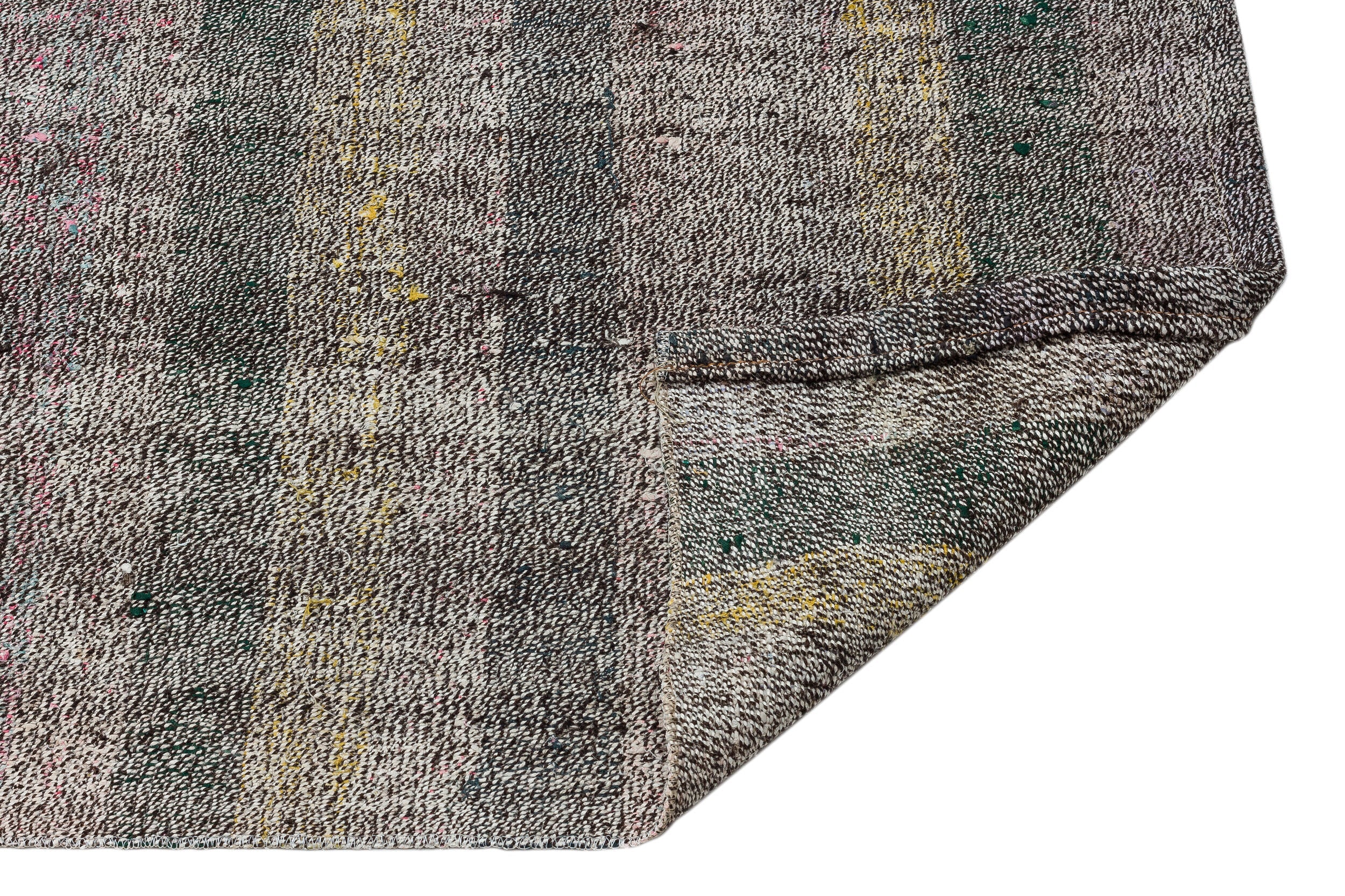 Girit Grey Striped Wool Handmade Area Rug 2'11" x 8'9"