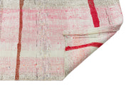 Girit Beige Striped Wool Handmade Area Rug 2'0" x 8'5"