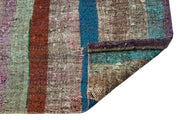 Girit Brown Striped Wool Handmade Area Rug 3'2" x 11'2"