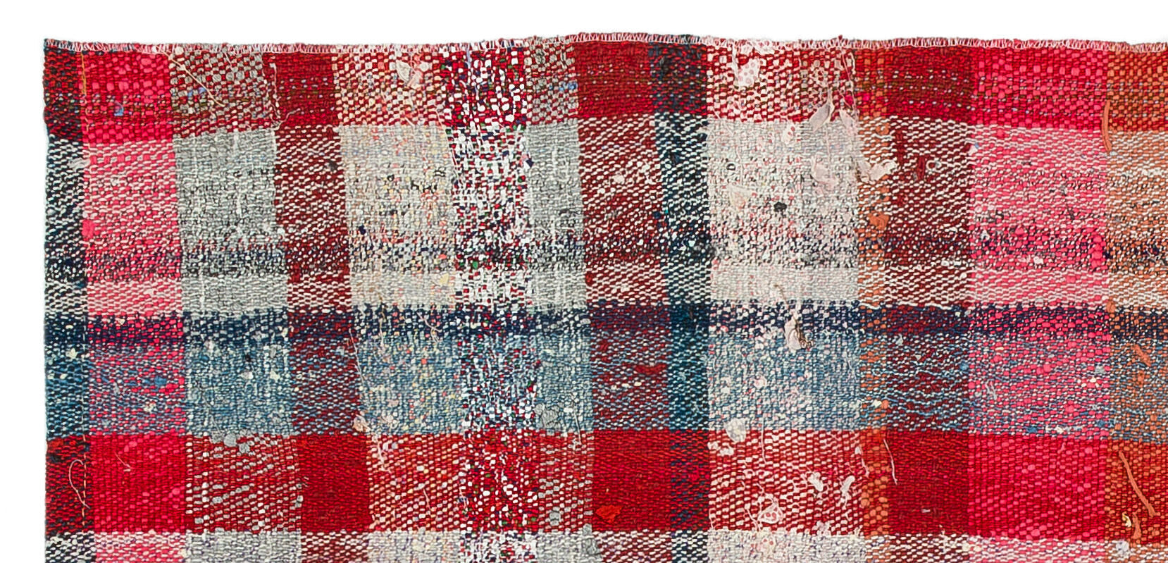 Girit Red Striped Wool Handmade Area Rug 2'4" x 4'11"