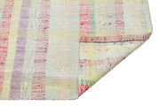 Girit Beige Striped Wool Handmade Area Rug 2'9" x 8'10"