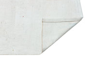 Girit Beige Striped Wool Handmade Area Rug 3'6" x 8'3"