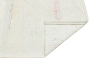 Girit Beige Striped Wool Handmade Area Rug 4'6" x 6'9"