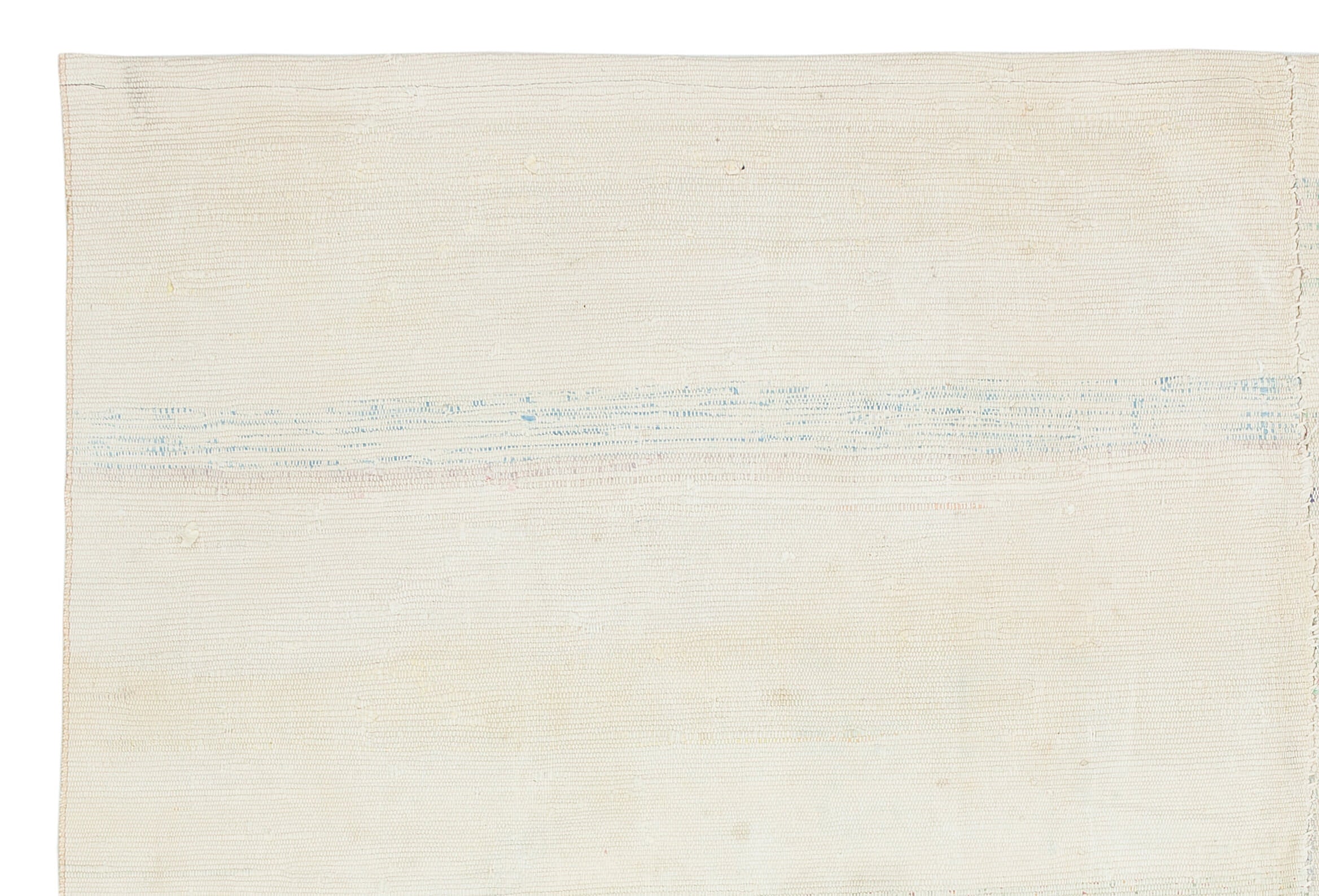 Girit Beige Striped Wool Handmade Area Rug 4'6" x 6'9"