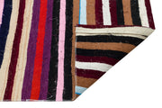 Girit Multy Striped Wool Handmade Area Rug 5'0" x 10'2"