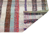 Girit Beige Striped Wool Handmade Area Rug 2'9" x 7'7"