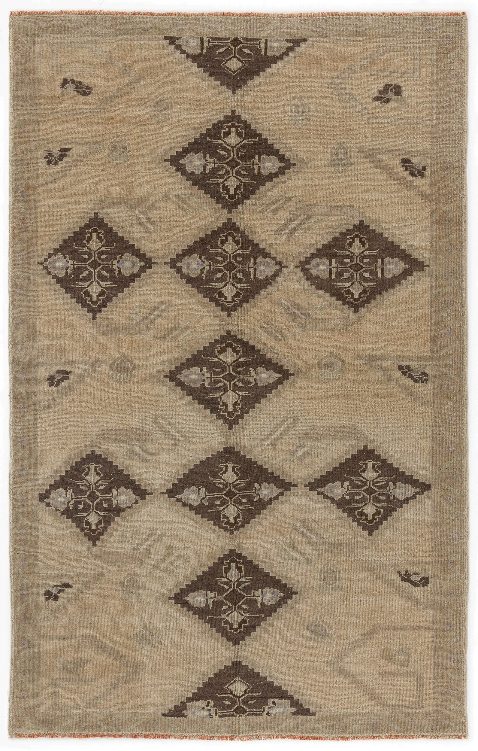 Kavala Red Classic Wool Handmade Area Rug 5'1" x 7'10"
