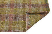 Girit Yellow Striped Wool Handmade Area Rug 2'7" x 6'0"