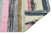 Girit Beige Striped Wool Handmade Area Rug 5'10" x 10'4"