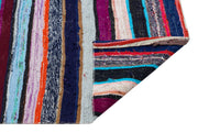 Girit Beige Striped Wool Handmade Area Rug 5'10" x 8'7"