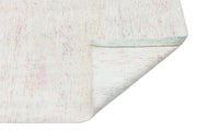 Girit Beige Striped Wool Handmade Area Rug 5'1" x 7'4"