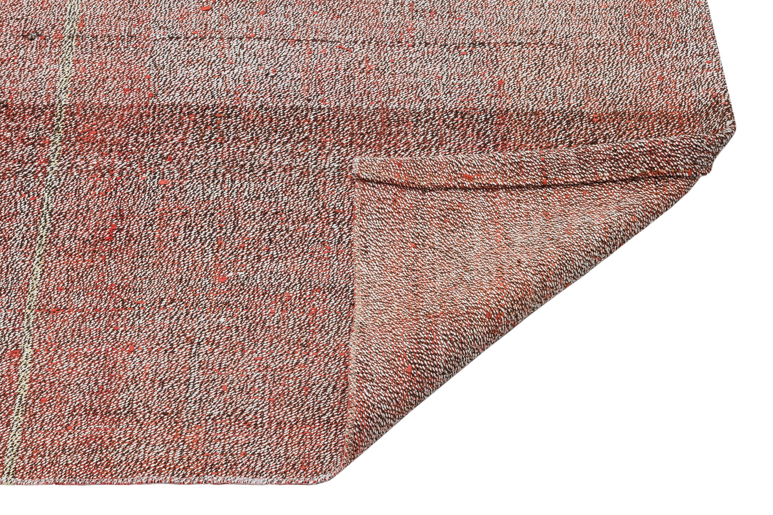 Girit Beige Striped Wool Handmade Area Rug 5'3" x 8'4"