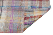 Girit Beige Striped Wool Handmade Area Rug 3'3" x 9'2"
