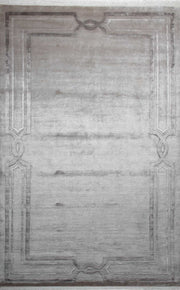 Purpleeno Valley Grey Classic Wool and Viscose Handmade Rug