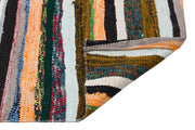 Girit Multy Striped Wool Handmade Area Rug 5'5" x 8'10"