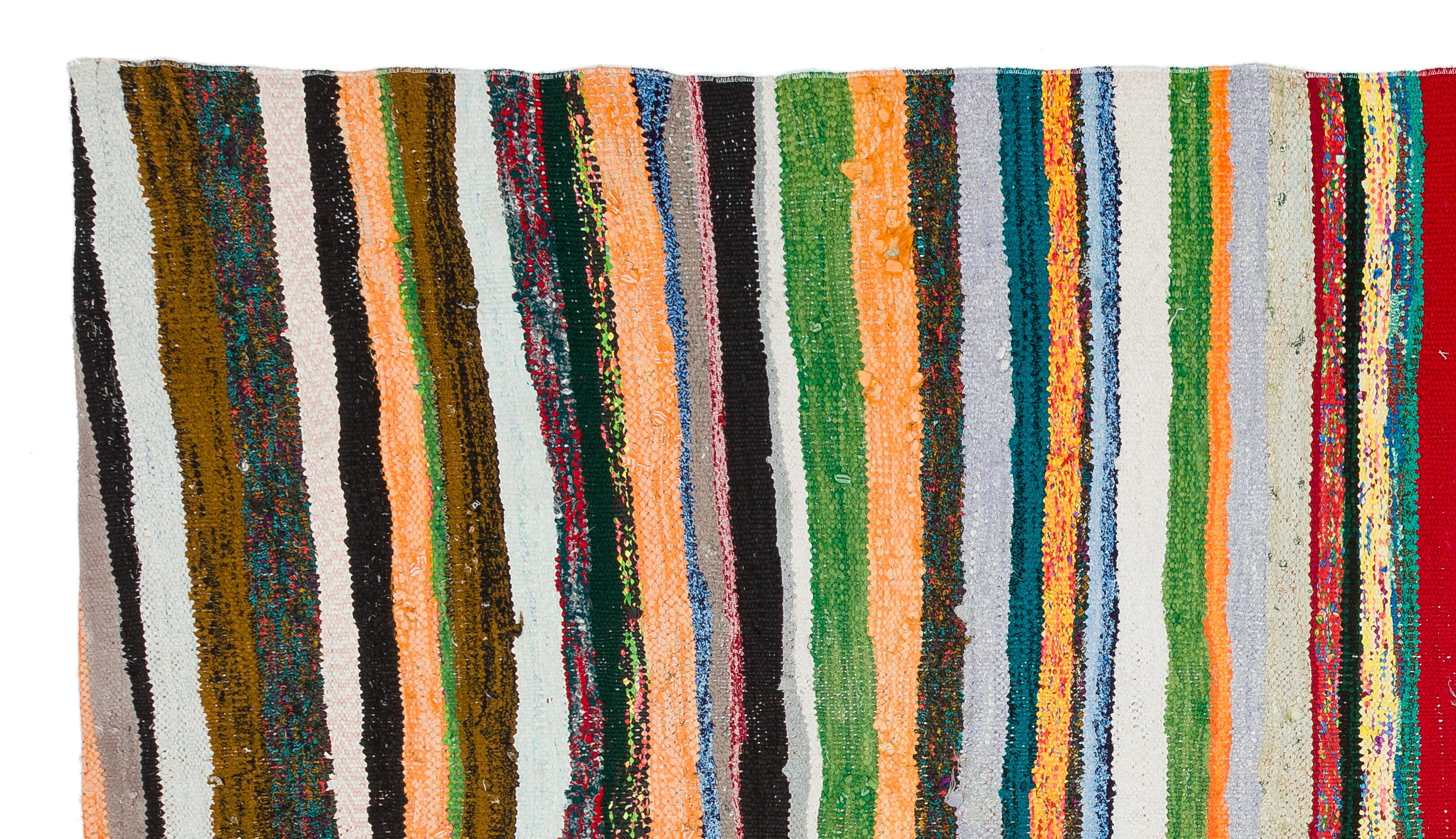 Girit Multy Striped Wool Handmade Area Rug 5'5" x 8'10"
