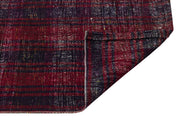 Girit Red Striped Wool Handmade Area Rug 3'1" x 8'11"