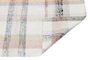 Girit Beige Striped Wool Handmade Area Rug 3'1" x 7'2"