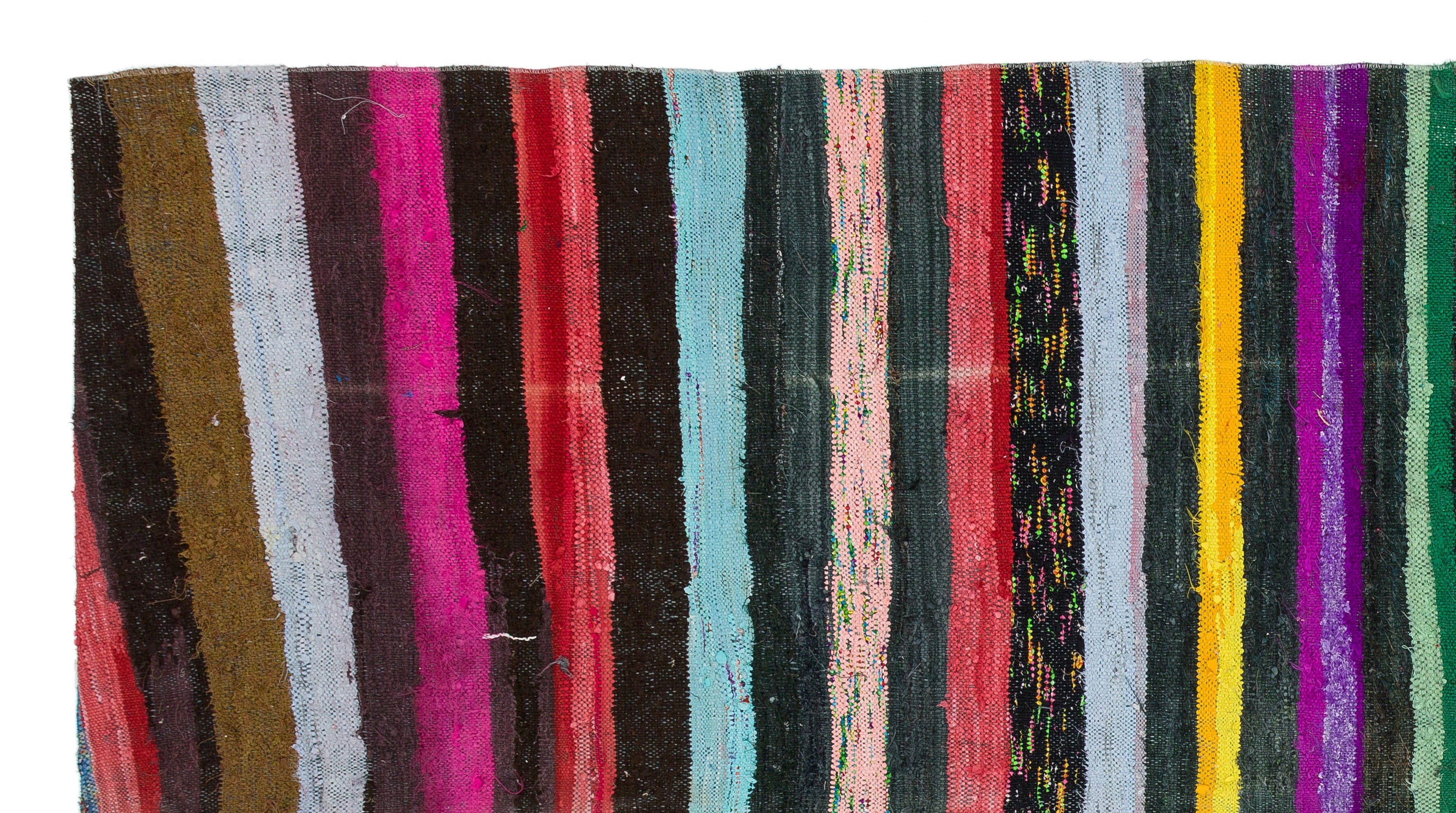 Handmade Wool Rug – Girit Beige Striped Wool Carpet 5'4" x 9'11" Artisan Woven