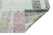Girit Beige Striped Wool Handmade Area Rug 5'7" x 9'2"
