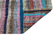 Girit Beige Striped Wool Handmade Area Rug 5'7" x 9'9"