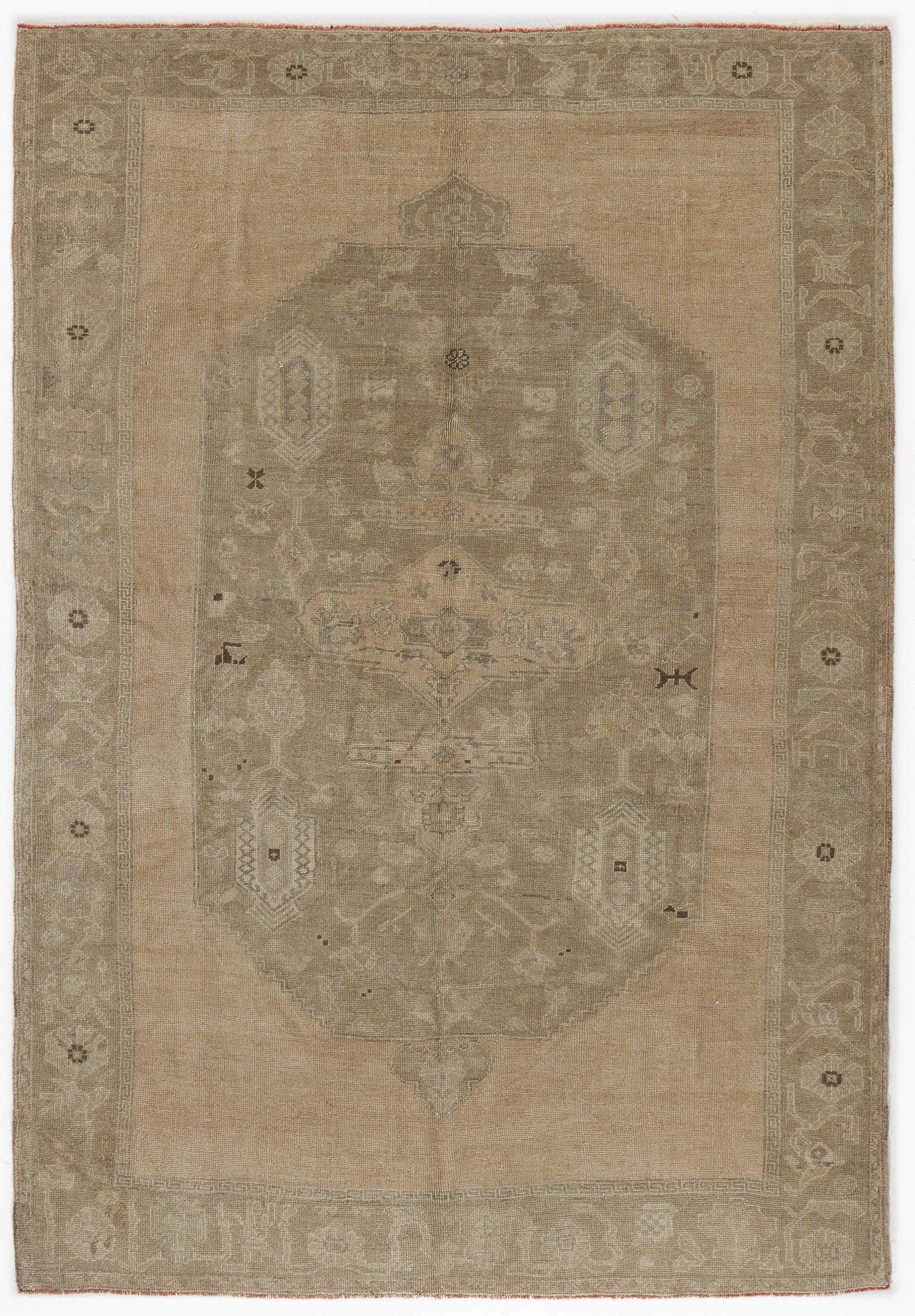 Kavala Red Classic Wool Handmade Area Rug 5'9" x 8'4"