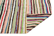 Girit Beige Striped Wool Handmade Area Rug 4'2" x 7'4"