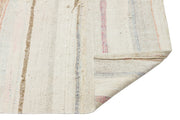 Girit 37262 Beige Striped Wool Handmade Area Rug 5'3" x 6'9"