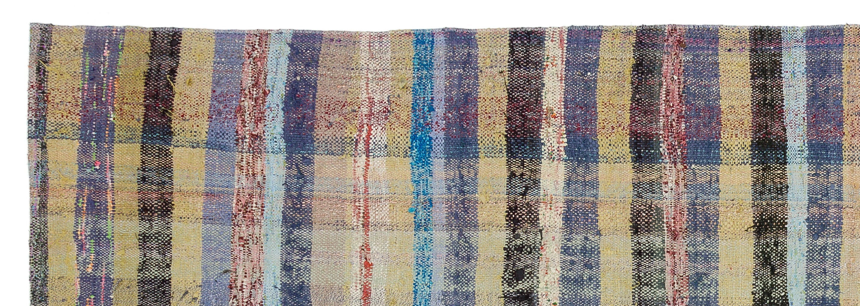 Girit Beige Striped Wool Handmade Area Rug 2'10" x 8'3"
