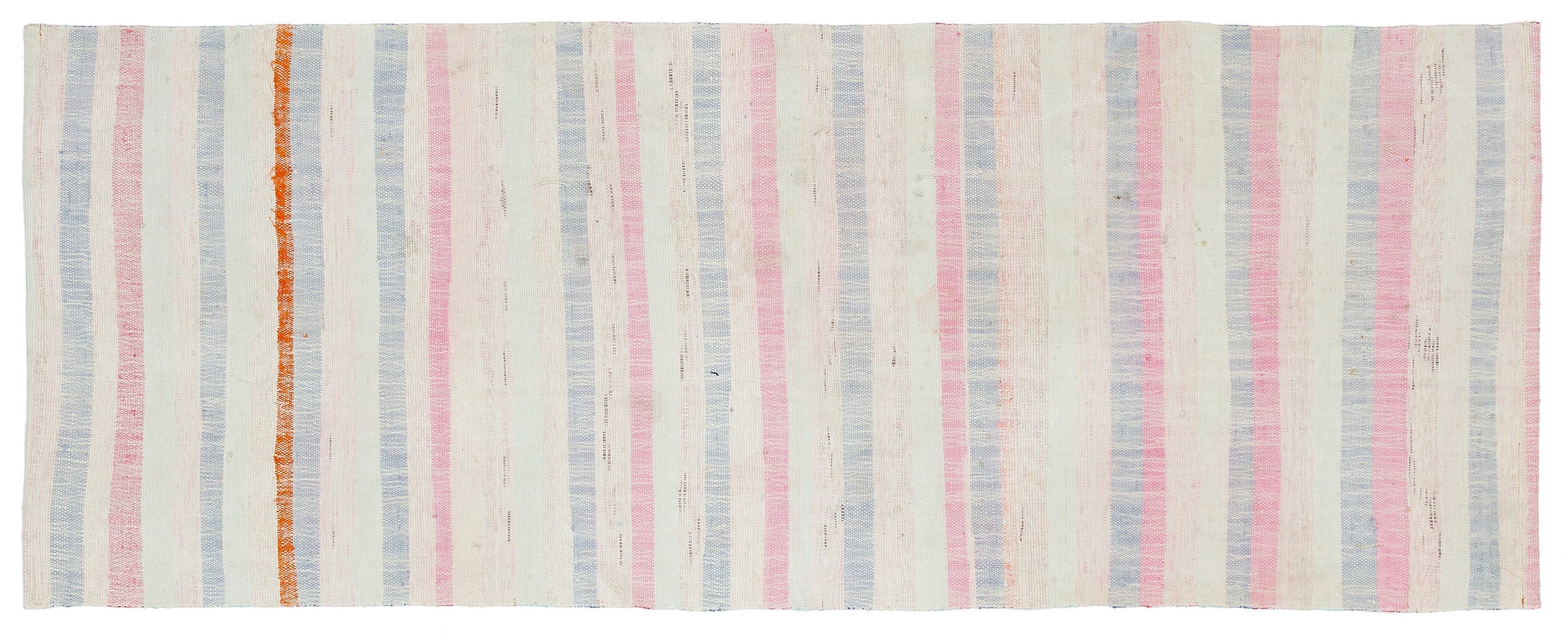 Girit Beige Striped Wool Handmade Area Rug 2'9" x 7'1"