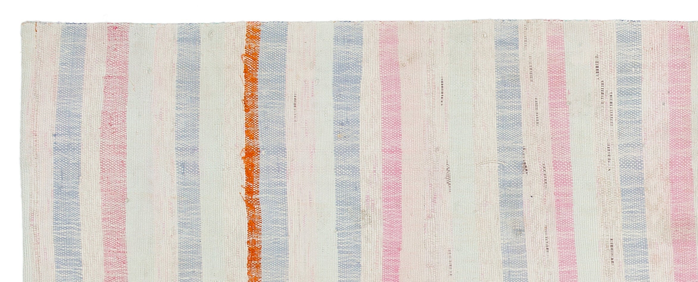 Girit Beige Striped Wool Handmade Area Rug 2'9" x 7'1"
