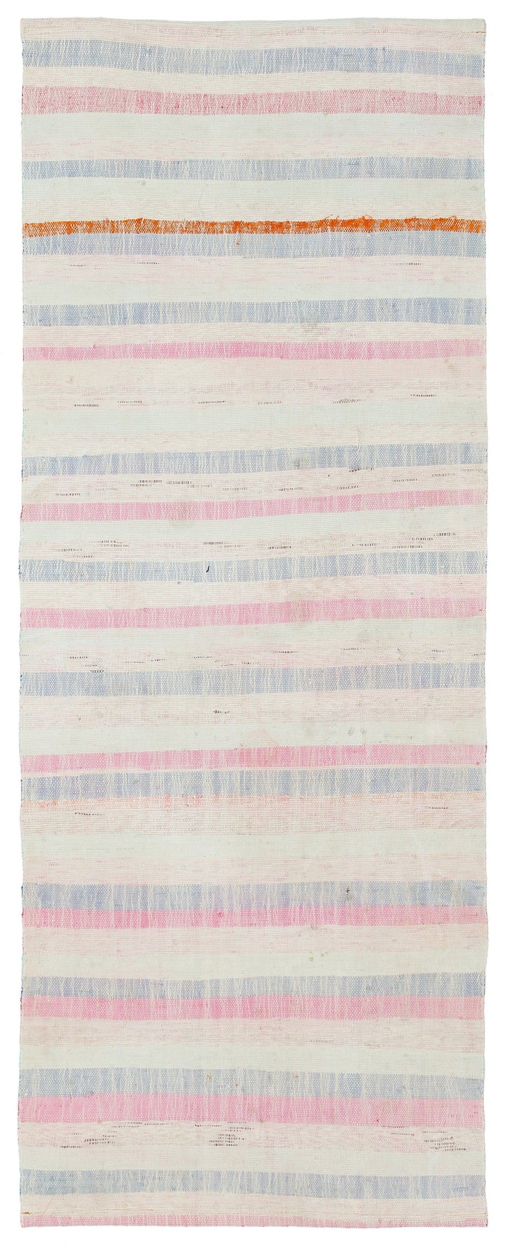 Girit Beige Striped Wool Handmade Area Rug 2'9" x 7'1"