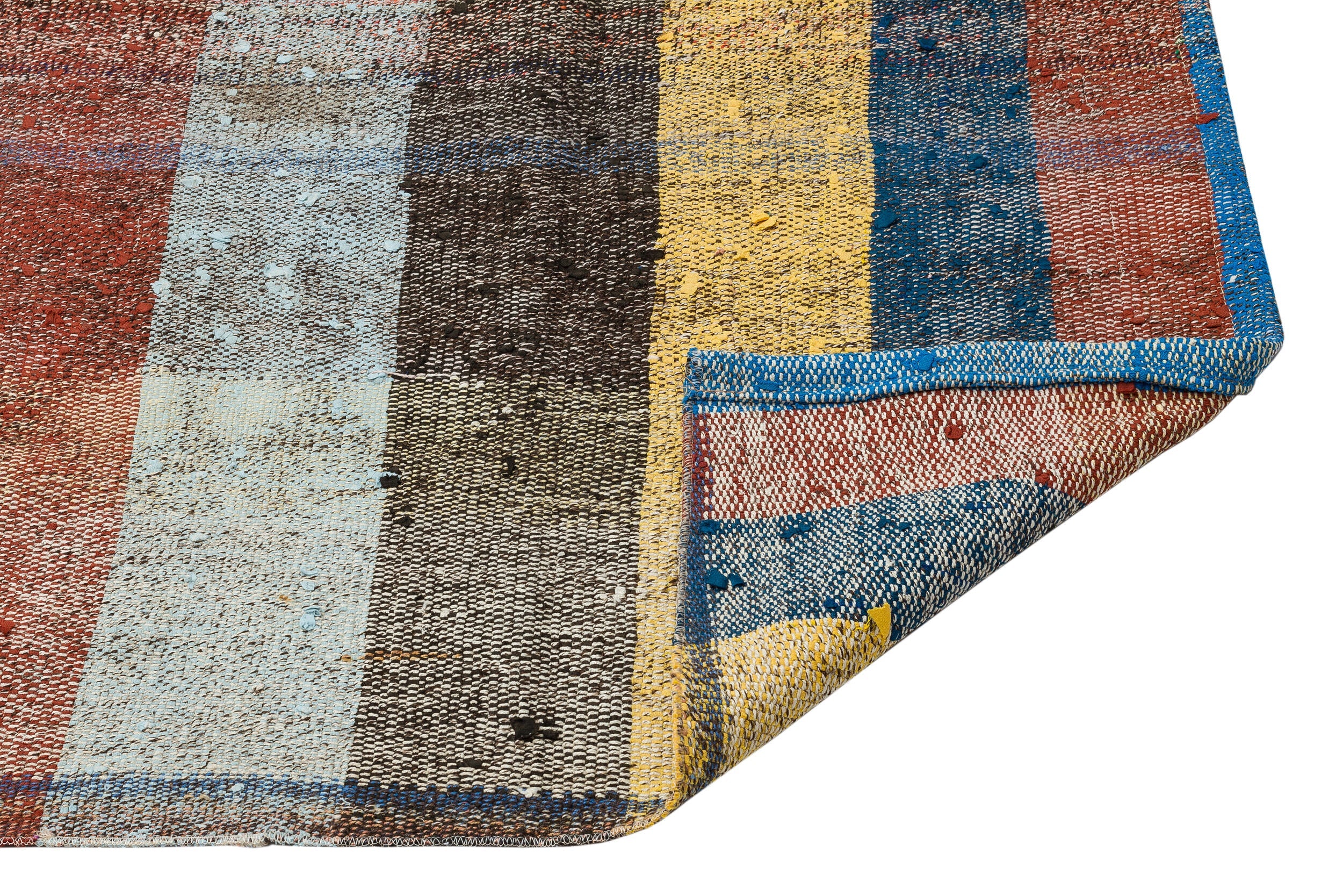 Girit Multy Striped Wool Handmade Area Rug 3'1" x 11'6"