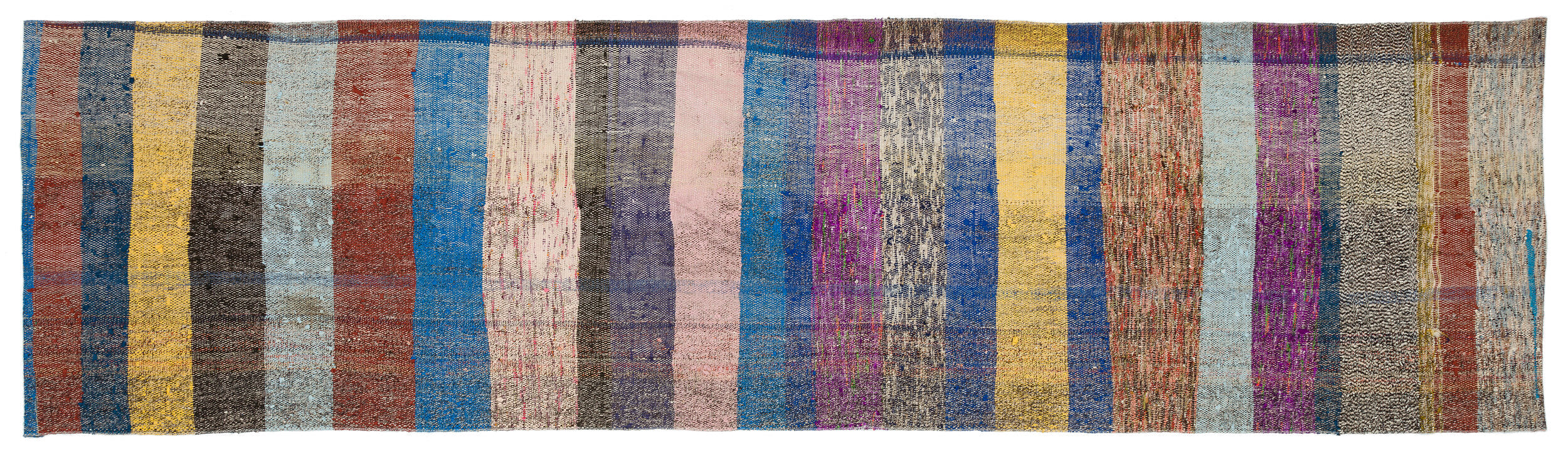 Girit Multy Striped Wool Handmade Area Rug 3'1" x 11'6"