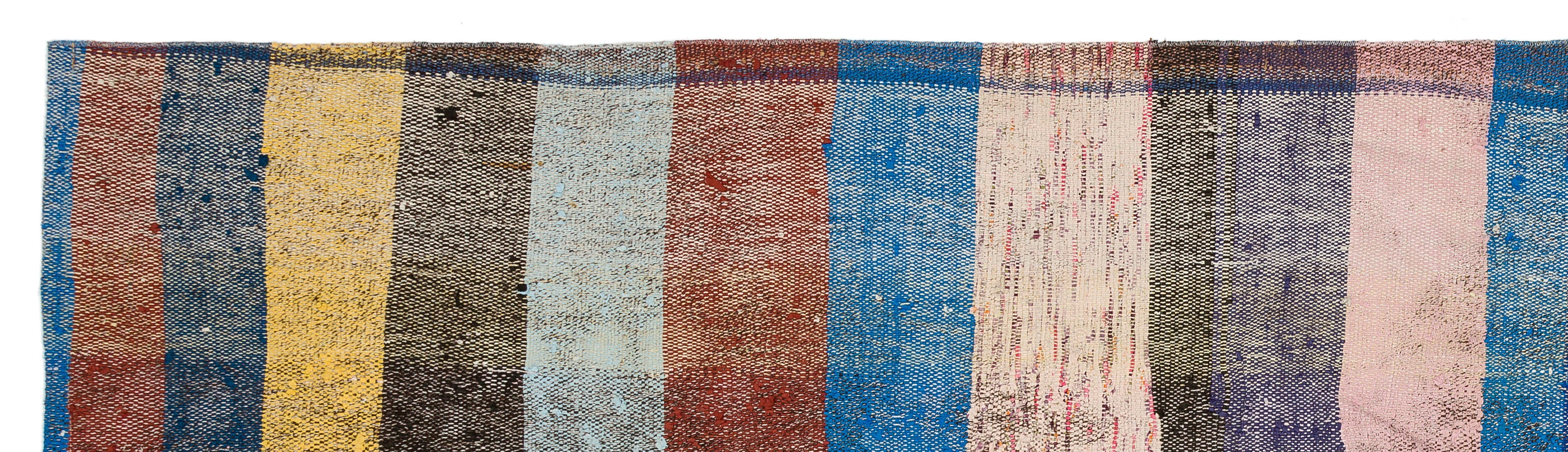 Girit Multy Striped Wool Handmade Area Rug 3'1" x 11'6"