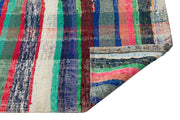 Girit Beige Striped Wool Handmade Area Rug 5'6" x 9'10"