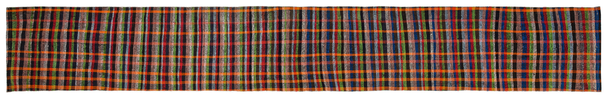 Girit Multy Striped Wool Handmade Area Rug 2'8" x 18'9"