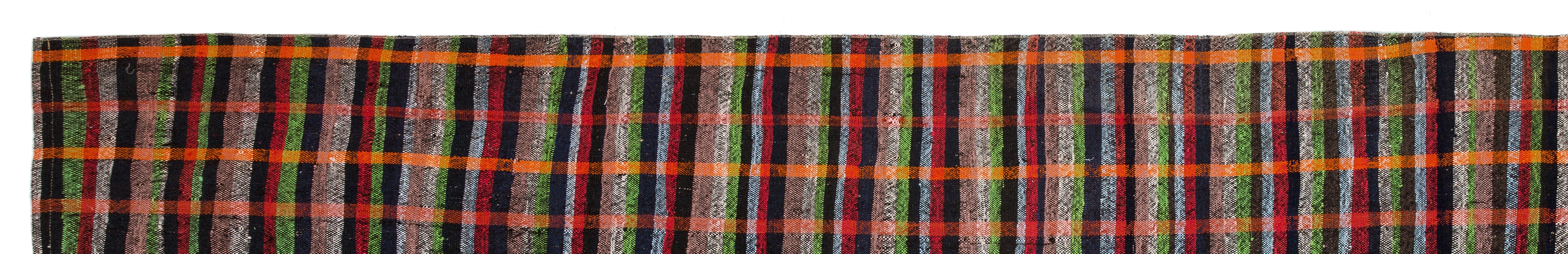 Girit Multy Striped Wool Handmade Area Rug 2'8" x 18'9"
