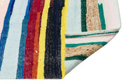 Girit Beige Striped Wool Handmade Area Rug 5'11" x 11'4"