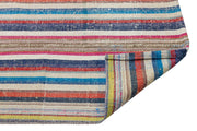 Girit Beige Striped Wool Handmade Area Rug 6'0" x 9'8"