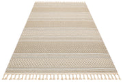 Beige Jute Area Rug – Machine Made Rug With Soft Texture & Dust Free Design