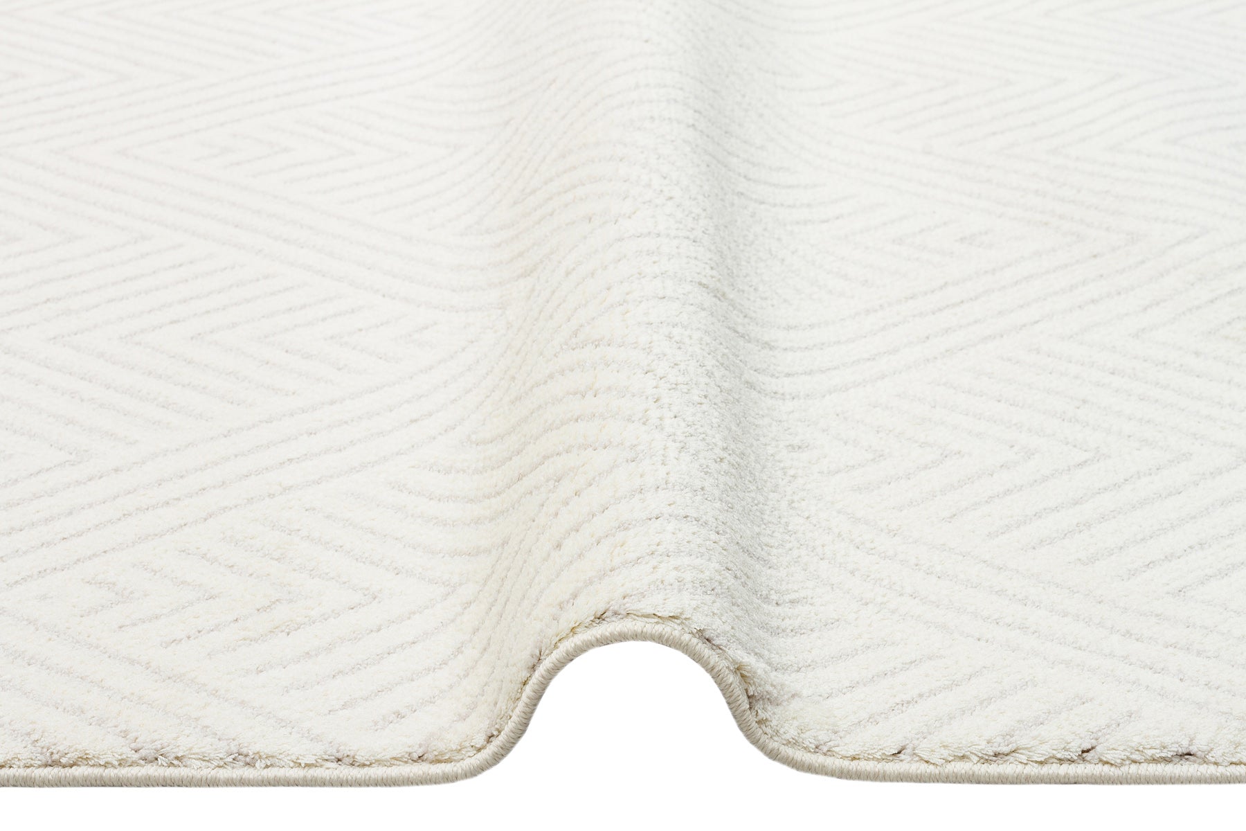 Geometric Area Rug – Machine Made White Flatweave Carpet with Ethnic Pattern