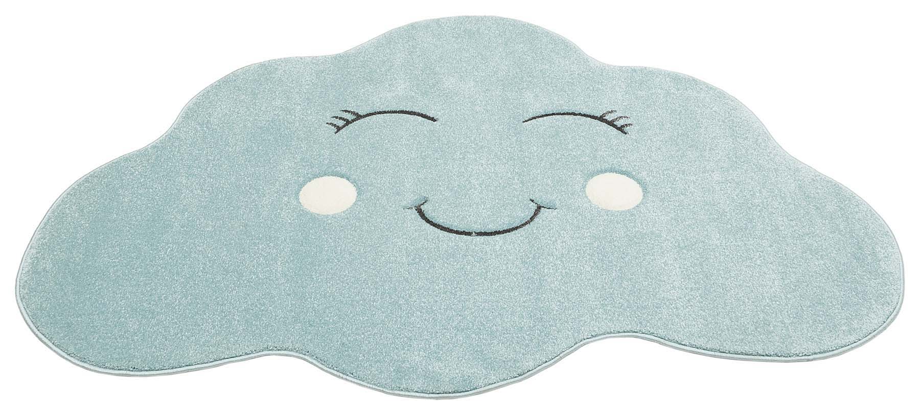 Kids Cloud Rug – Blue Kids Carpet With Soft Texture & Anti Slip Mat Backing