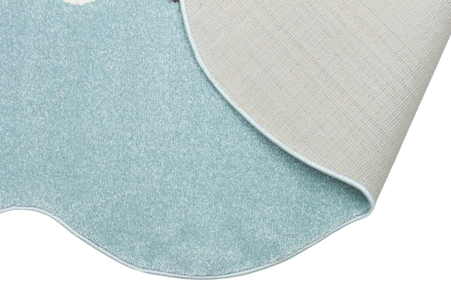 Kids Cloud Rug – Blue Kids Carpet With Soft Texture & Anti Slip Mat Backing