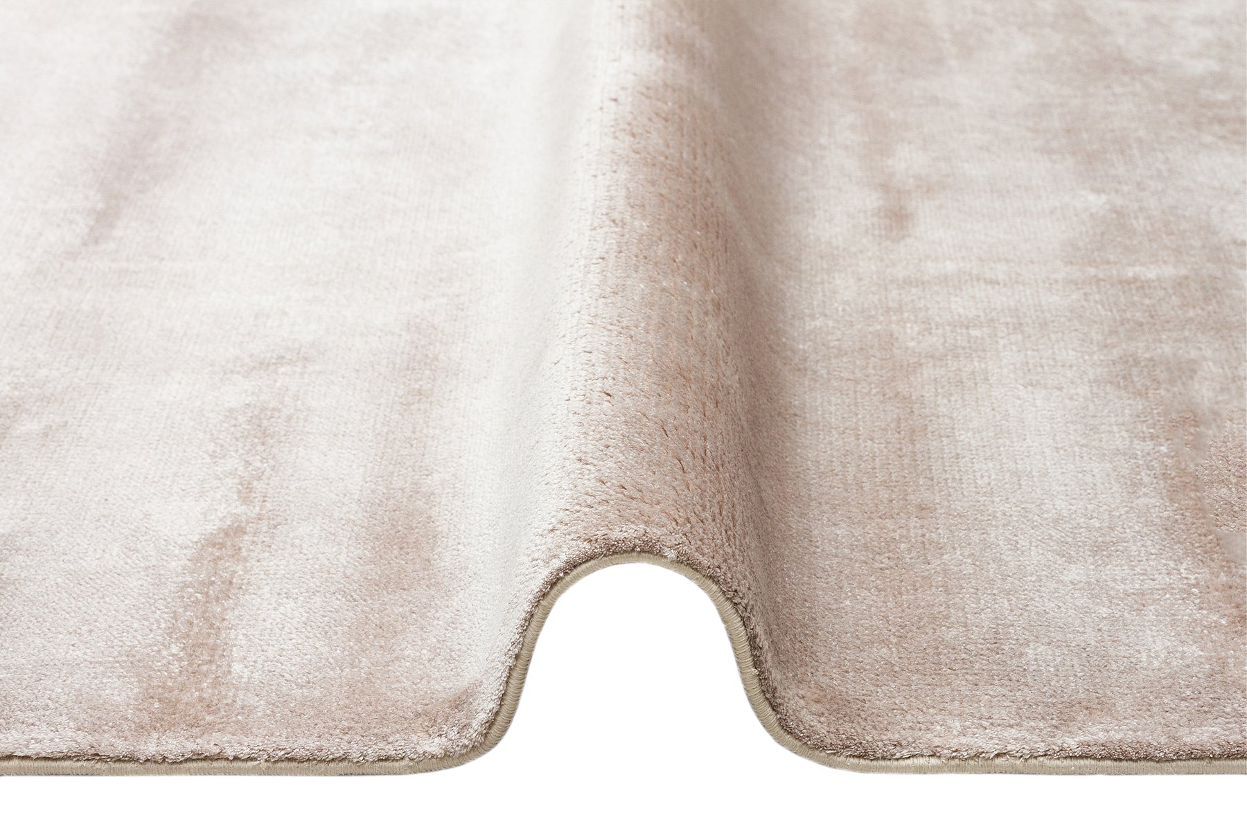 Viscose Ushak Rug - Beige Modern Flat Weave Rug With Soft Texture Carpet